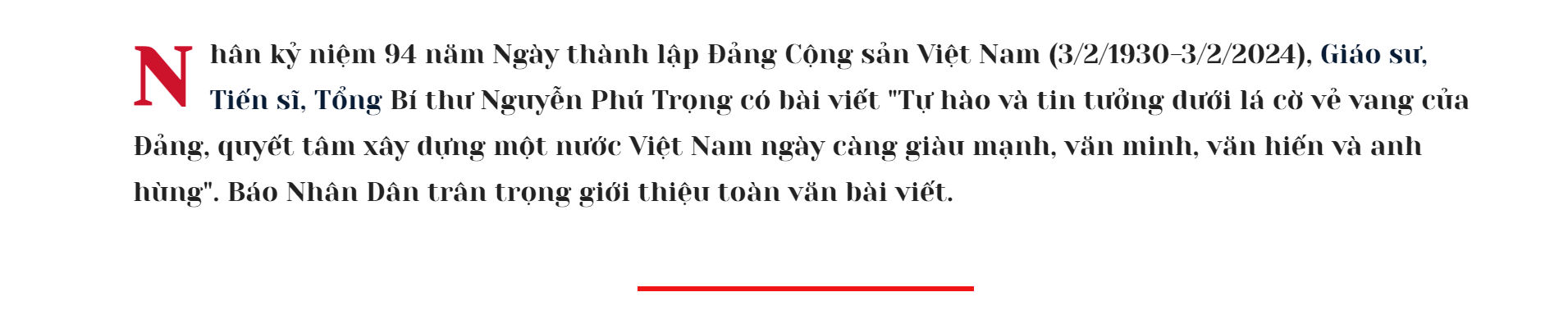 Tự hào, tin tưởng dưới lá cờ vẻ vang của Đảng, quyết tâm xây dựng một nước Việt Nam ngày càng giàu mạnh, văn minh, văn hiến và anh hùng- Ảnh 1.