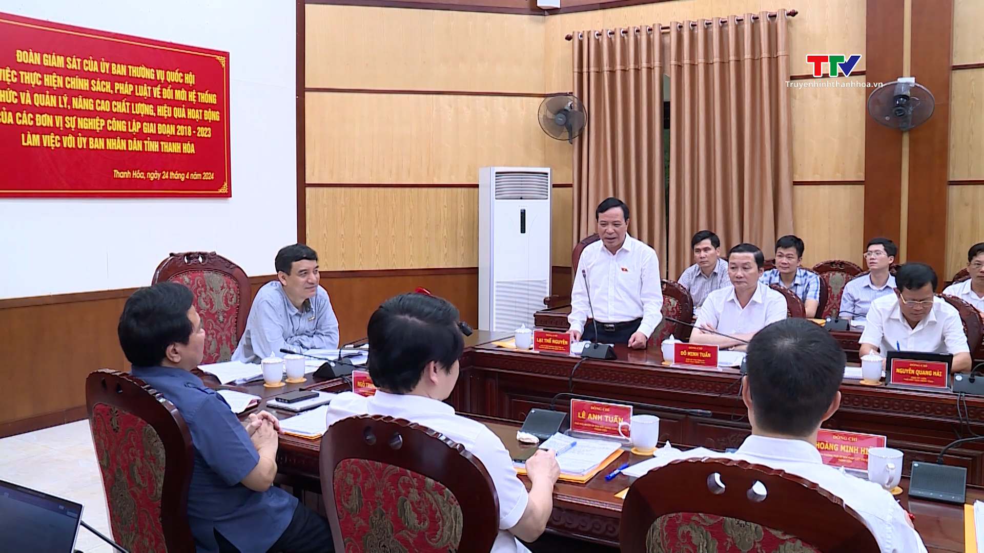 Đoàn giám sát của Uỷ ban thường vụ Quốc hội làm việc với tỉnh Thanh Hóa- Ảnh 1.