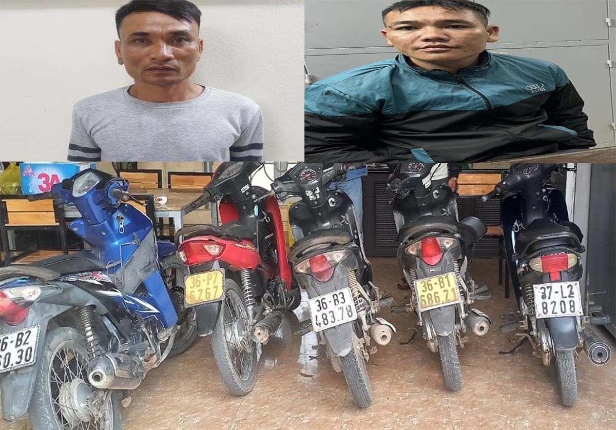 Công an thành phố Thanh Hóa bắt giữ 2 đối tượng trộm cắp xe máy- Ảnh 1.