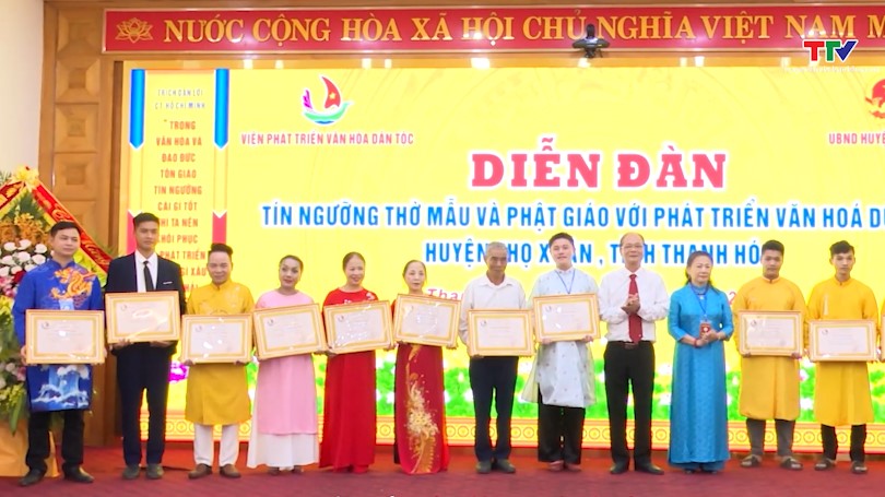 Diễn đàn văn hoá " Tín ngưỡng thờ Mẫu- Phật giáo với phát triển văn hóa du lịch huyện Thọ Xuân, tỉnh Thanh Hóa"- Ảnh 1.