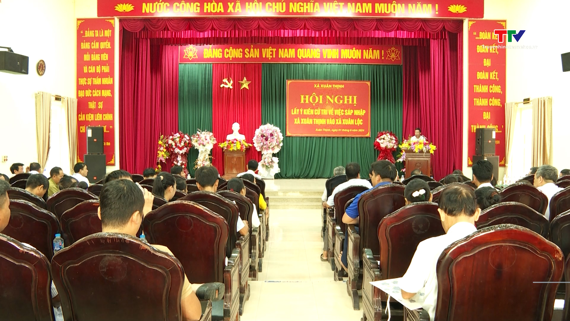 Huyện Triệu Sơn lấy ý kiến cử tri về sáp nhập xã Thọ Vực vào xã Thọ Phú, xã Xuân Thịnh vào xã Xuân Lộc- Ảnh 1.