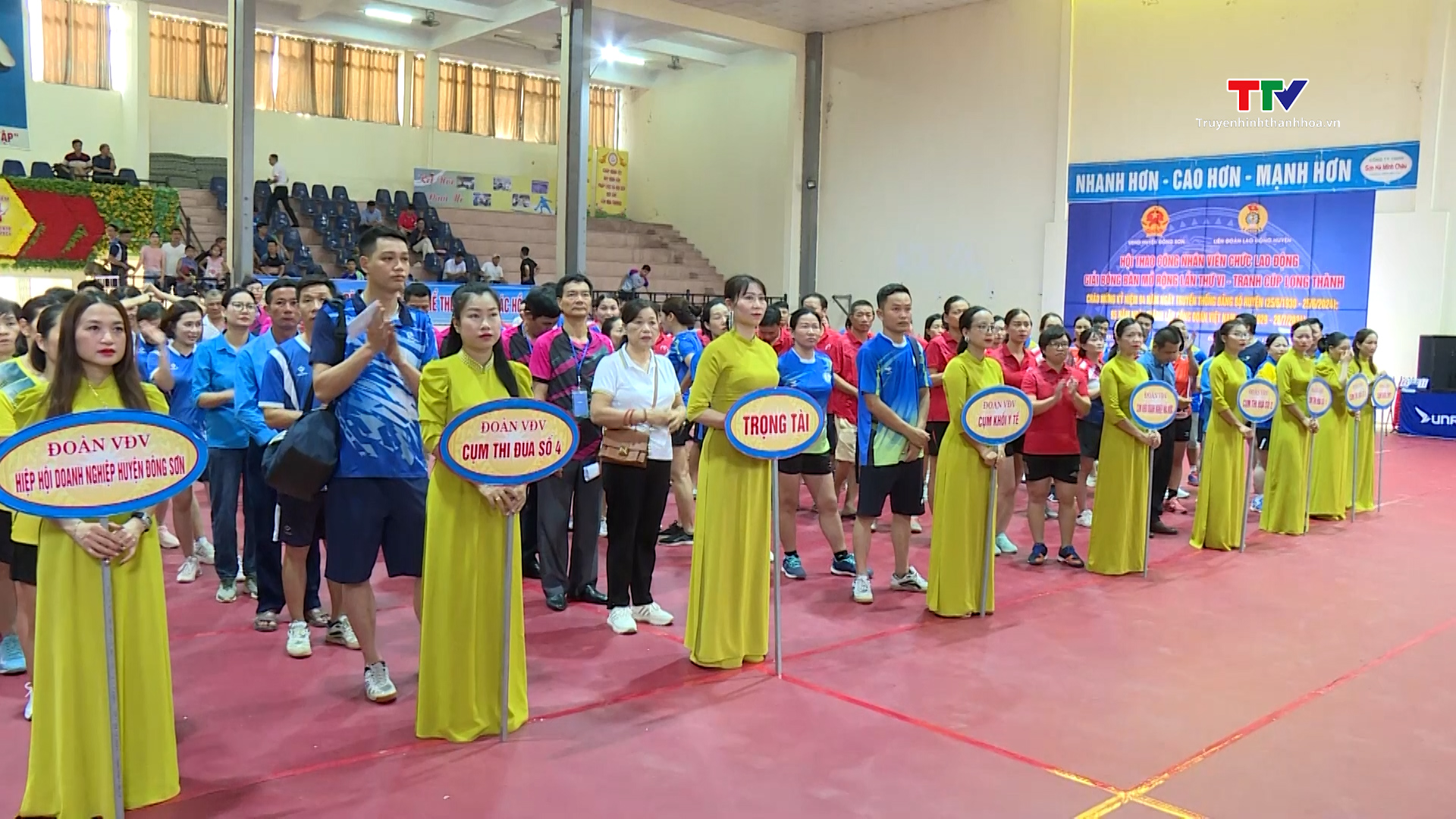 Sôi nổi Hội thao công nhân, viên chức, lao động và Giải bóng bàn huyện Đông Sơn mở rộng năm 2024- Ảnh 1.