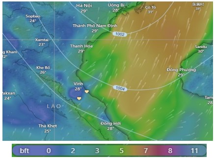 Dự báo gió mạnh, sóng lớn trên vùng biển
 khu vực Bắc Trung Bộ- Ảnh 2.