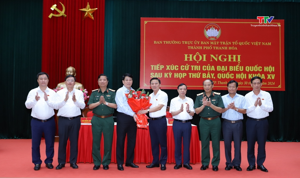 Thường trực Ban Bí thư Lương Cường tiếp xúc cử tri tại thành phố Thanh Hoá- Ảnh 8.