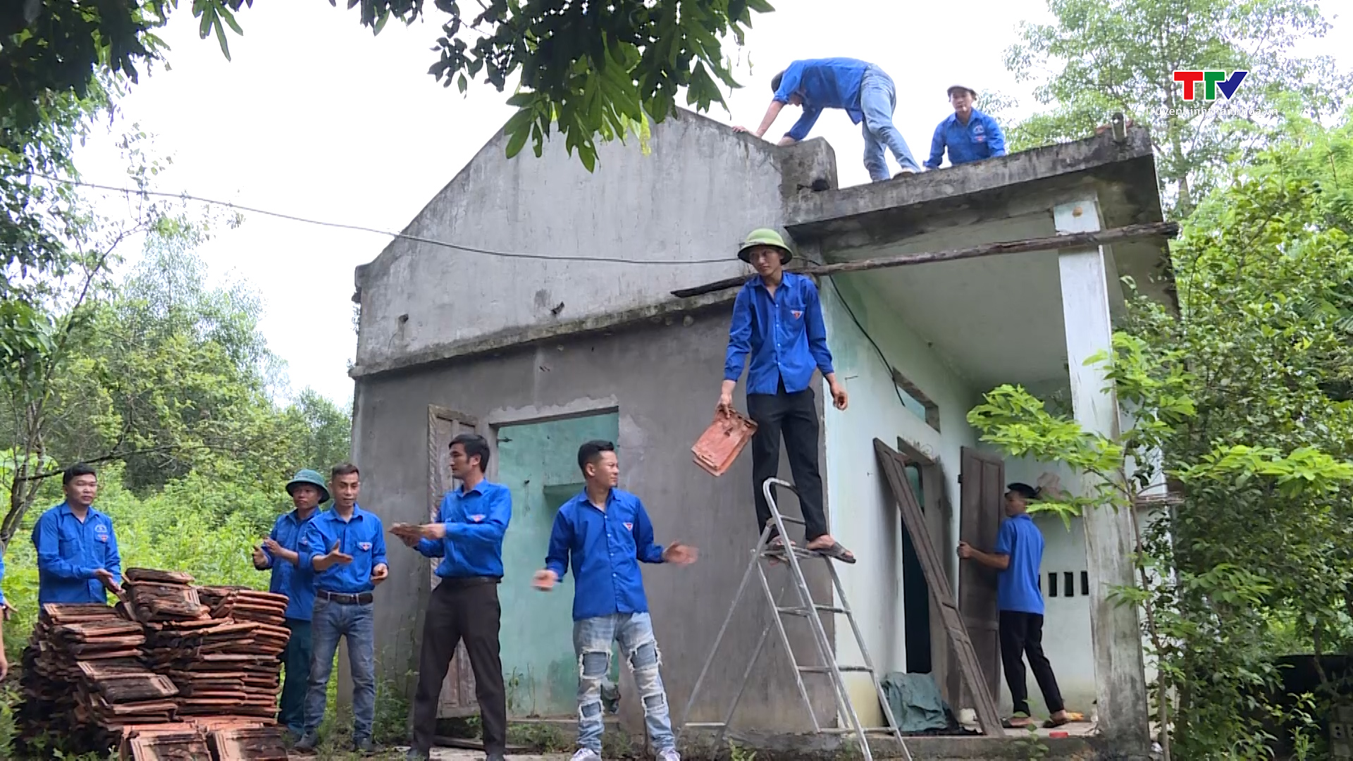 Thanh niên Thanh Hoá hoàn thành nhiệm vụ hỗ trợ thi công đường dây 500kV mạch 3- Ảnh 1.