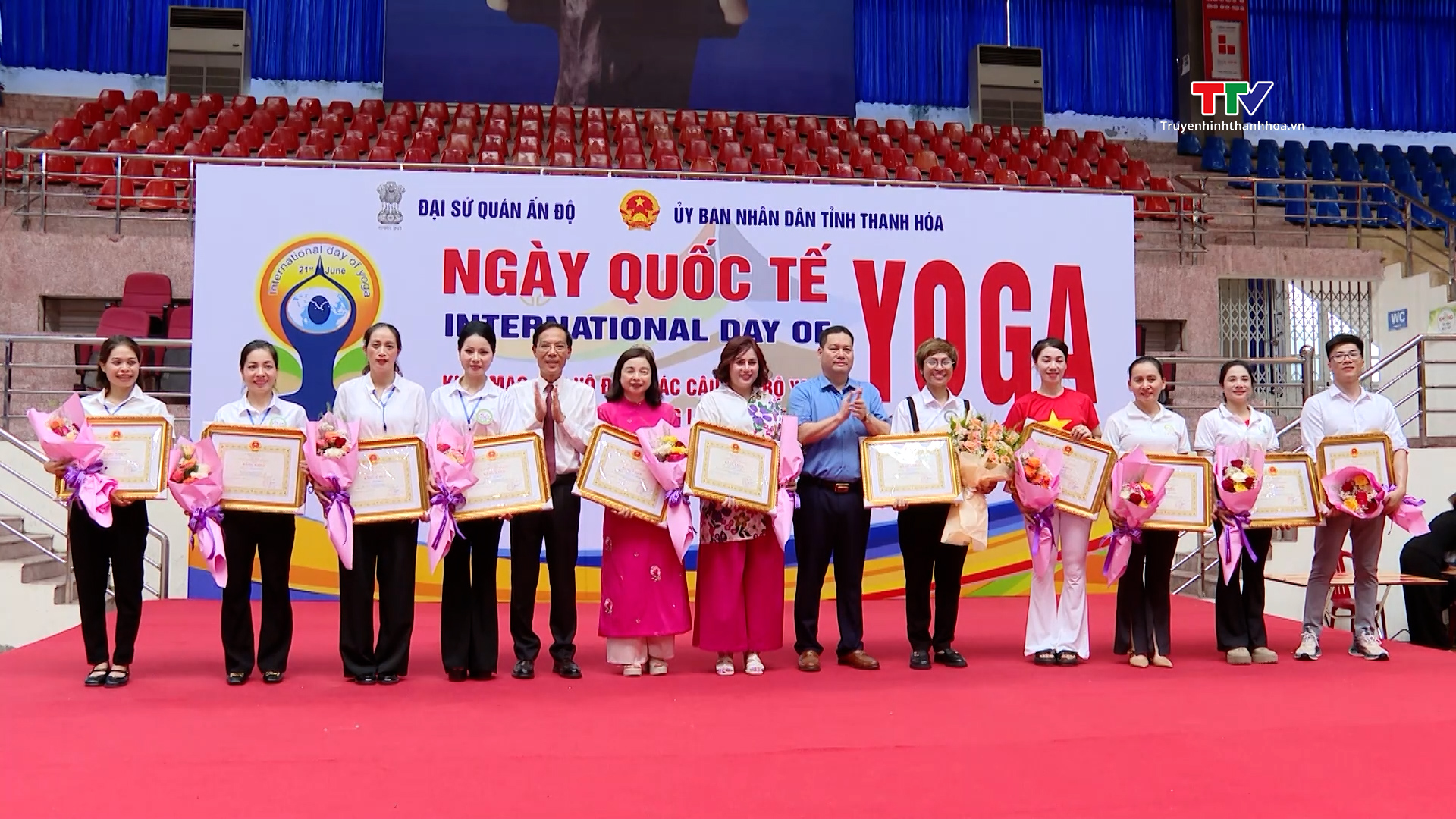 Sôi nổi Ngày Quốc tế Yoga và Giải vô địch các câu lạc bộ Yoga tỉnh Thanh Hóa mở rộng năm 2024- Ảnh 1.