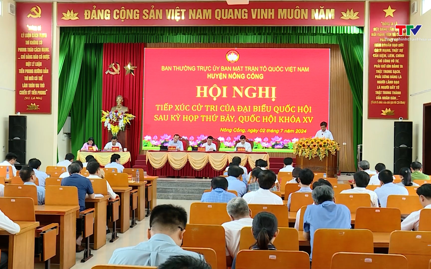 Đoàn Đại biểu Quốc hội tỉnh Thanh Hoá tiếp xúc cử tri huyện Nông Cống