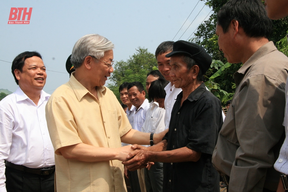 Những hình ảnh về Tổng Bí thư Nguyễn Phú Trọng với Đảng bộ, chính quyền và Nhân dân tỉnh Thanh Hóa- Ảnh 12.