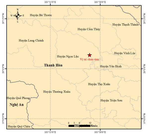 Tình hình động đất xảy ra trên địa bàn huyện Ngọc Lặc, tỉnh Thanh Hoá- Ảnh 1.