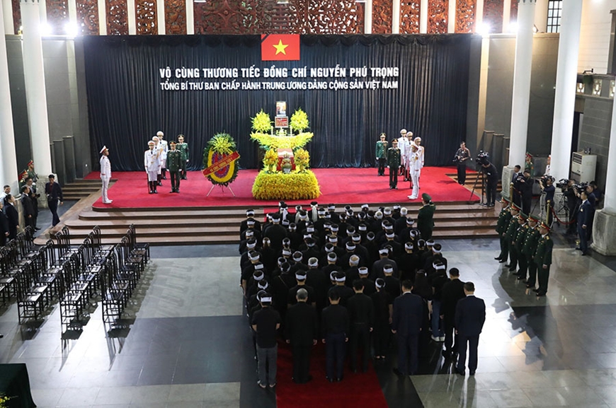 Tổ chức trọng thể Lễ viếng Tổng Bí thư Nguyễn Phú Trọng- Ảnh 19.