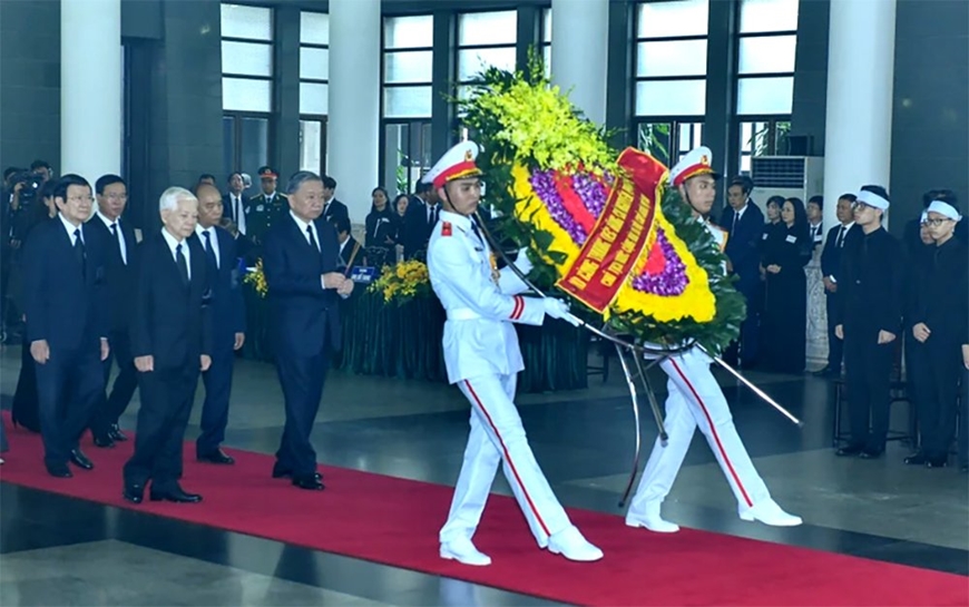 Tổ chức trọng thể Lễ viếng Tổng Bí thư Nguyễn Phú Trọng- Ảnh 45.