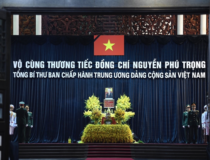 Tổ chức trọng thể Lễ viếng Tổng Bí thư Nguyễn Phú Trọng- Ảnh 9.