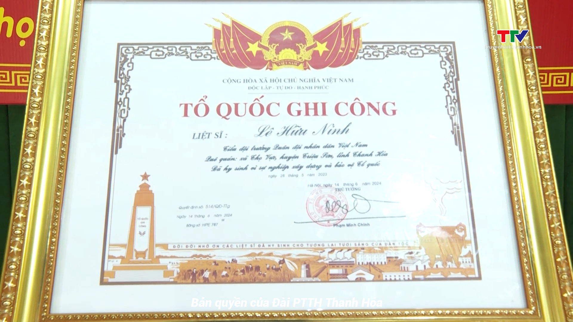 Lễ trao Bằng Tổ quốc ghi công cho Liệt sĩ Lê Hữu Ninh- Ảnh 1.