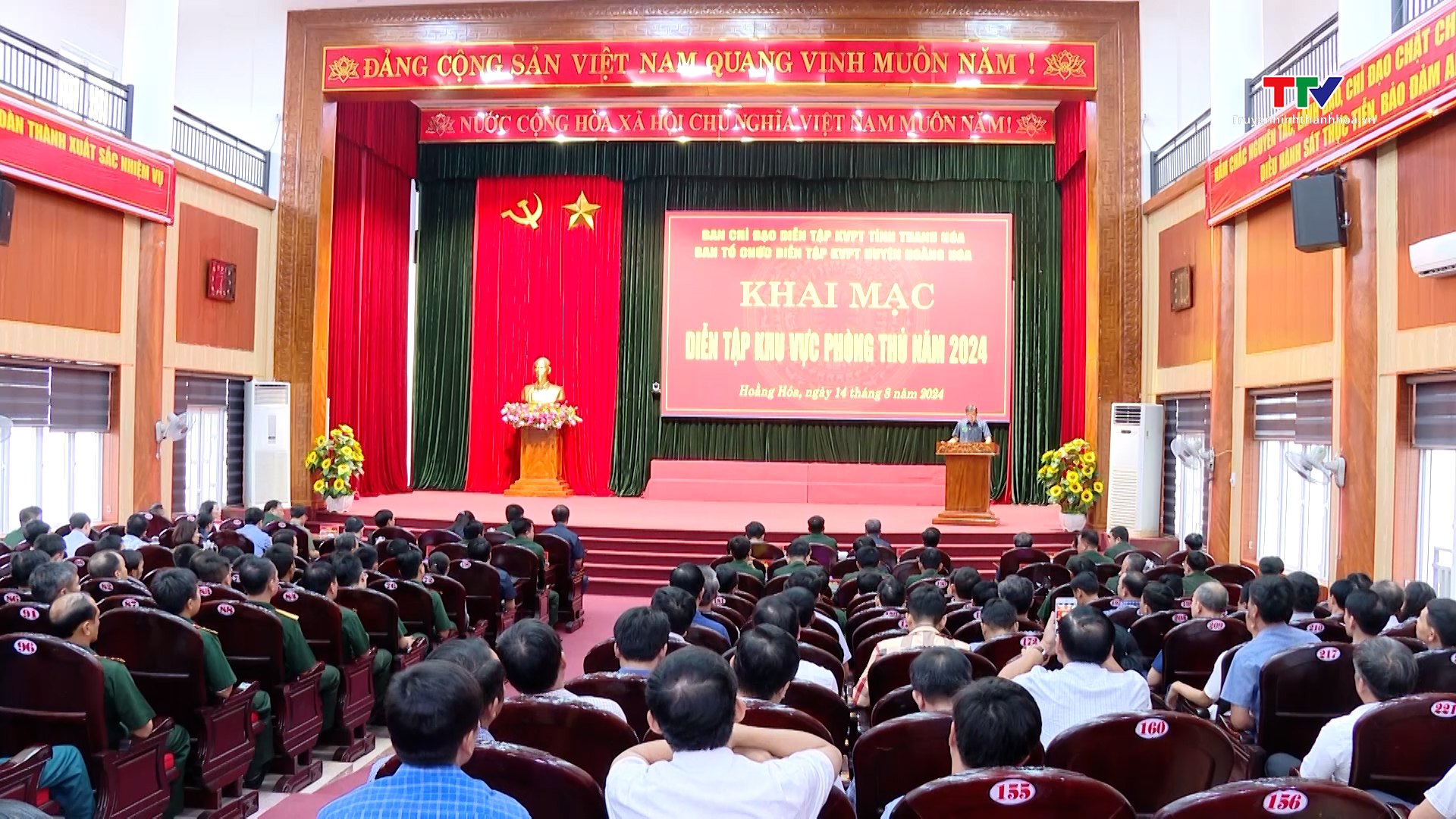 Khai mạc Diễn tập khu vực phòng thủ huyện Hoằng Hoá năm 2024- Ảnh 1.