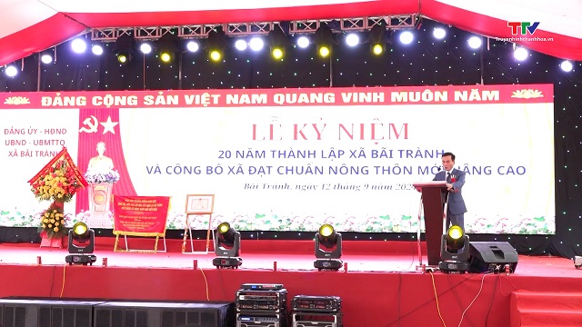 Như Xuân: kỷ niệm 20 năm thành lập xã Bãi Trành và công bố xã đạt chuẩn nông thôn mới nâng cao- Ảnh 1.