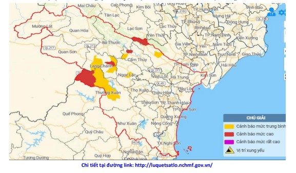 Cảnh báo lũ quét, sạt lở đất, sụt lún đất do mưa lũ hoặc dòng chảy trên khu vực tỉnh Thanh Hóa (ngày 17/9)- Ảnh 2.
