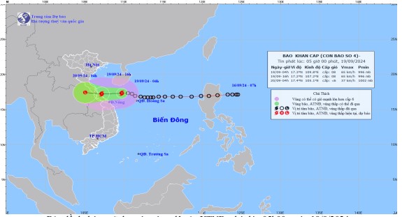 Ngày 19/9, áp thấp nhiệt đới đã mạnh lên thành cơn bão số 04 năm 2024- Ảnh 2.
