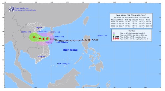 Bão số 4 cách Quảng Bình - Quảng Trị khoảng 190km về phía Đông- Ảnh 2.