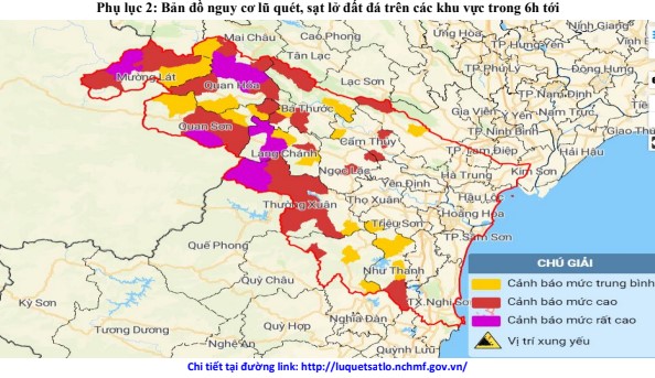 Cảnh báo lũ quét, sạt lở đất, sụt lún đất do mưa lũ trên khu vực tỉnh Thanh Hóa (ngày 24/09)- Ảnh 2.