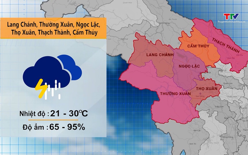 Video: Dự báo thời tiết khu vực tỉnh Thanh Hóa đêm 24/9, ngày 25/9/2024