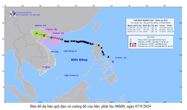 Cập nhật: TIN BÃO KHẨN CẤP (Cơn bão số 3)- Ảnh 2.