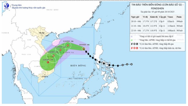 Bão số 12 cách đặc khu Hoàng Sa khoảng 540km về phía Đông Đông Bắc- Ảnh 2.