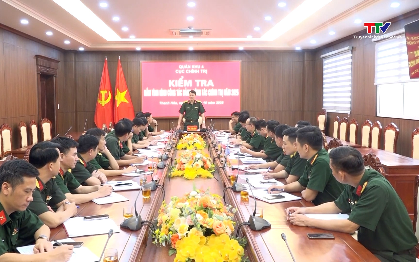 Cục Chính trị Quân khu 4 kiểm tra công tác đảng, công tác chính trị tại Bộ Chỉ huy quân sự tỉnh Thanh Hoá