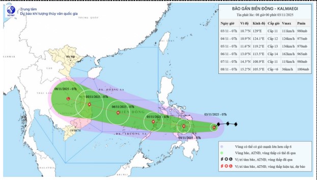 Bão KALMAEGI mạnh cấp 11, giật cấp 15- Ảnh 2.