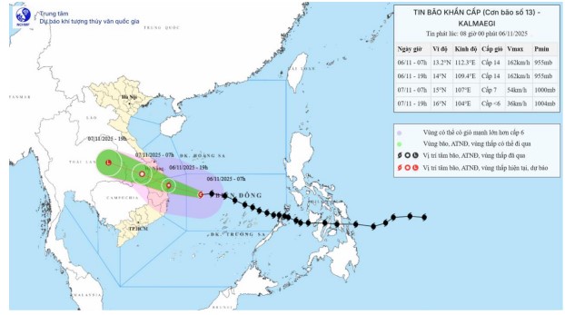 Bão số 13 di chuyển theo hướng Tây Tây Bắc, tốc độ khoảng 30km/h- Ảnh 2.