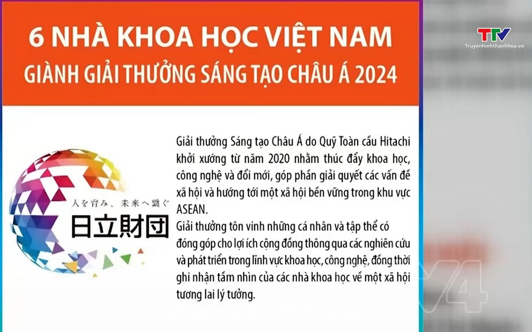 6 nhà khoa học Việt Nam giành Giải thưởng Sáng tạo châu Á năm 2024