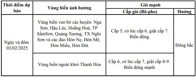 Cảnh báo gió mạnh trên vùng biển Thanh Hóa - Ảnh 1.