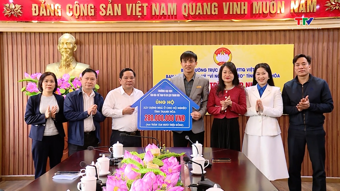 Trường Đại học Văn hóa, Thể thao và Du lịch Thanh Hóa ủng hộ xây dựng nhà ở cho hộ nghèo- Ảnh 1.