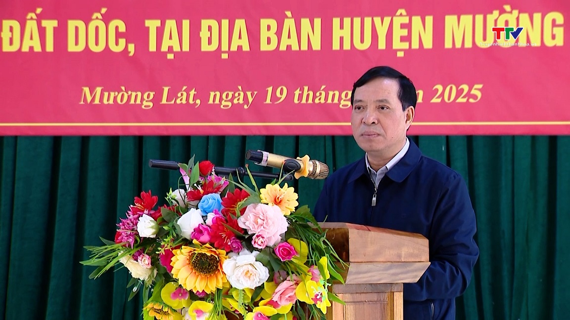 Phó Bí thư Thường trực Tỉnh uỷ Lại Thế Nguyên làm việc tại huyện Mường Lát- Ảnh 3.