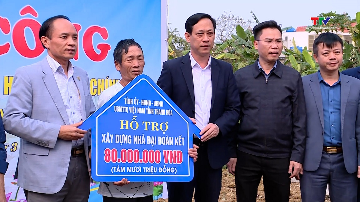 Phó Trưởng Đoàn đại biểu Quốc hội tỉnh Mai Văn Hải dự lễ khởi công xây dựng nhà ở cho hộ nghèo tại thị xã Bỉm Sơn- Ảnh 1.