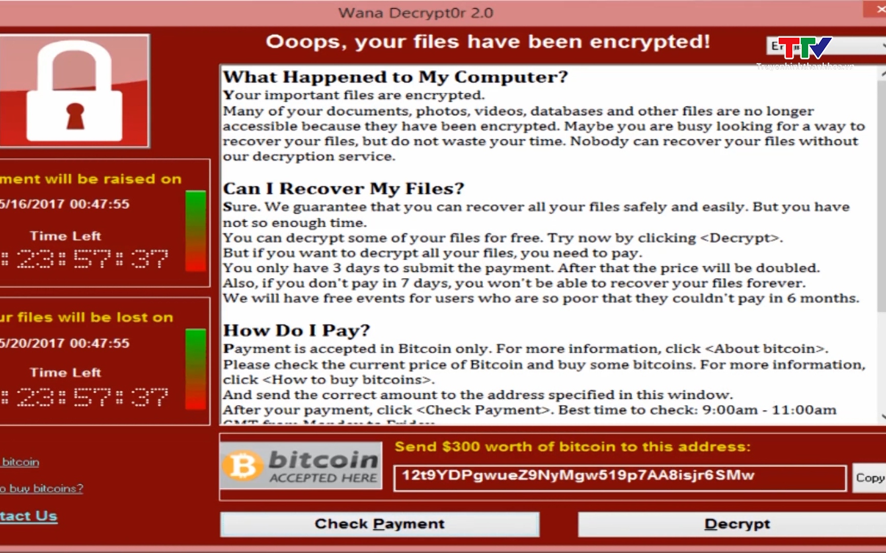Cảnh báo mã độc nguy hiểm lợi dụng việc góp ý dự thảo văn kiện Đại hội đại biểu toàn quốc lần thứ XI- Ảnh 1. Hơn 155.000 máy tính tại Việt Nam bị mã độc tống tiền tấn công