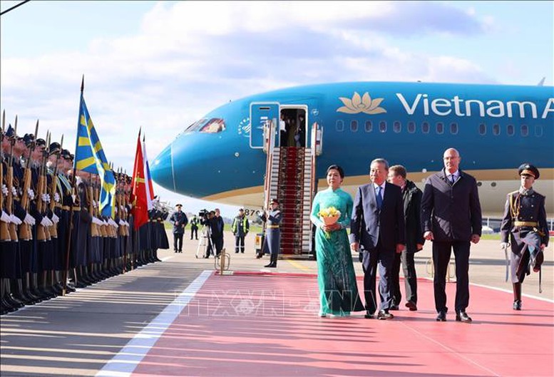 Tổng Bí thư Tô Lâm bắt đầu thăm chính thức Liên bang Nga và dự Lễ kỷ niệm 80 năm chiến thắng phát xít- Ảnh 2. Tổng Bí thư Tô Lâm bắt đầu thăm chính thức Liên bang Nga và dự Lễ kỷ niệm 80 năm chiến thắng phát xít- Ảnh 2.