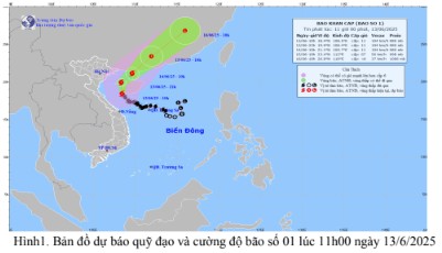 Bão số 1 giật cấp 14, di chuyển theo hướng Bắc Tây Bắc với tốc độ 10-15km/h- Ảnh 2. Bão số 1 giật cấp 14, di chuyển theo hướng Bắc Tây Bắc với tốc độ 10-15km/h- Ảnh 2.