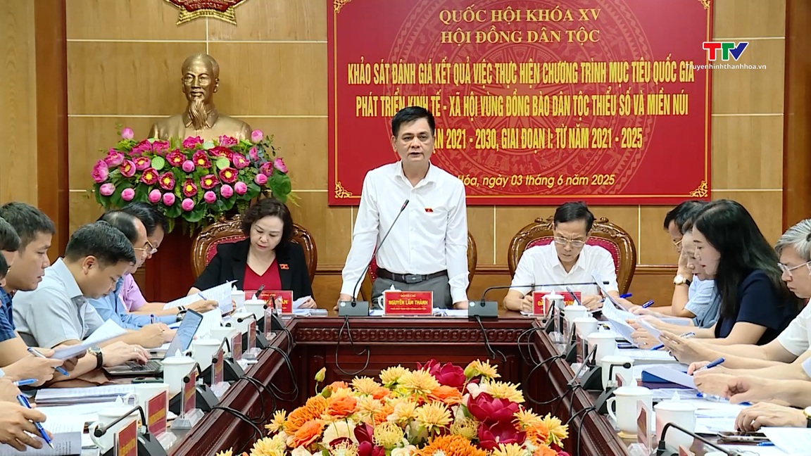 Đoàn khảo sát của Hội đồng Dân tộc Quốc hội làm việc với Ủy ban Nhân dân tỉnh Thanh Hóa - Ảnh 4. Đoàn khảo sát của Hội đồng Dân tộc Quốc hội làm việc với Ủy ban Nhân dân tỉnh Thanh Hóa - Ảnh 4.