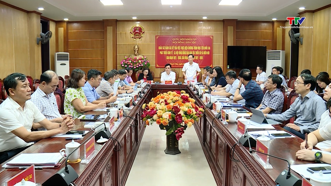 Đoàn khảo sát của Hội đồng Dân tộc Quốc hội làm việc với Ủy ban Nhân dân tỉnh Thanh Hóa - Ảnh 3. Đoàn khảo sát của Hội đồng Dân tộc Quốc hội làm việc với Ủy ban Nhân dân tỉnh Thanh Hóa - Ảnh 3.