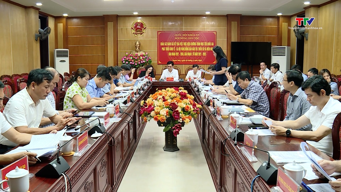 Đoàn khảo sát của Hội đồng Dân tộc Quốc hội làm việc với Ủy ban Nhân dân tỉnh Thanh Hóa - Ảnh 1. Đoàn khảo sát của Hội đồng Dân tộc Quốc hội làm việc với Ủy ban Nhân dân tỉnh Thanh Hóa - Ảnh 1.