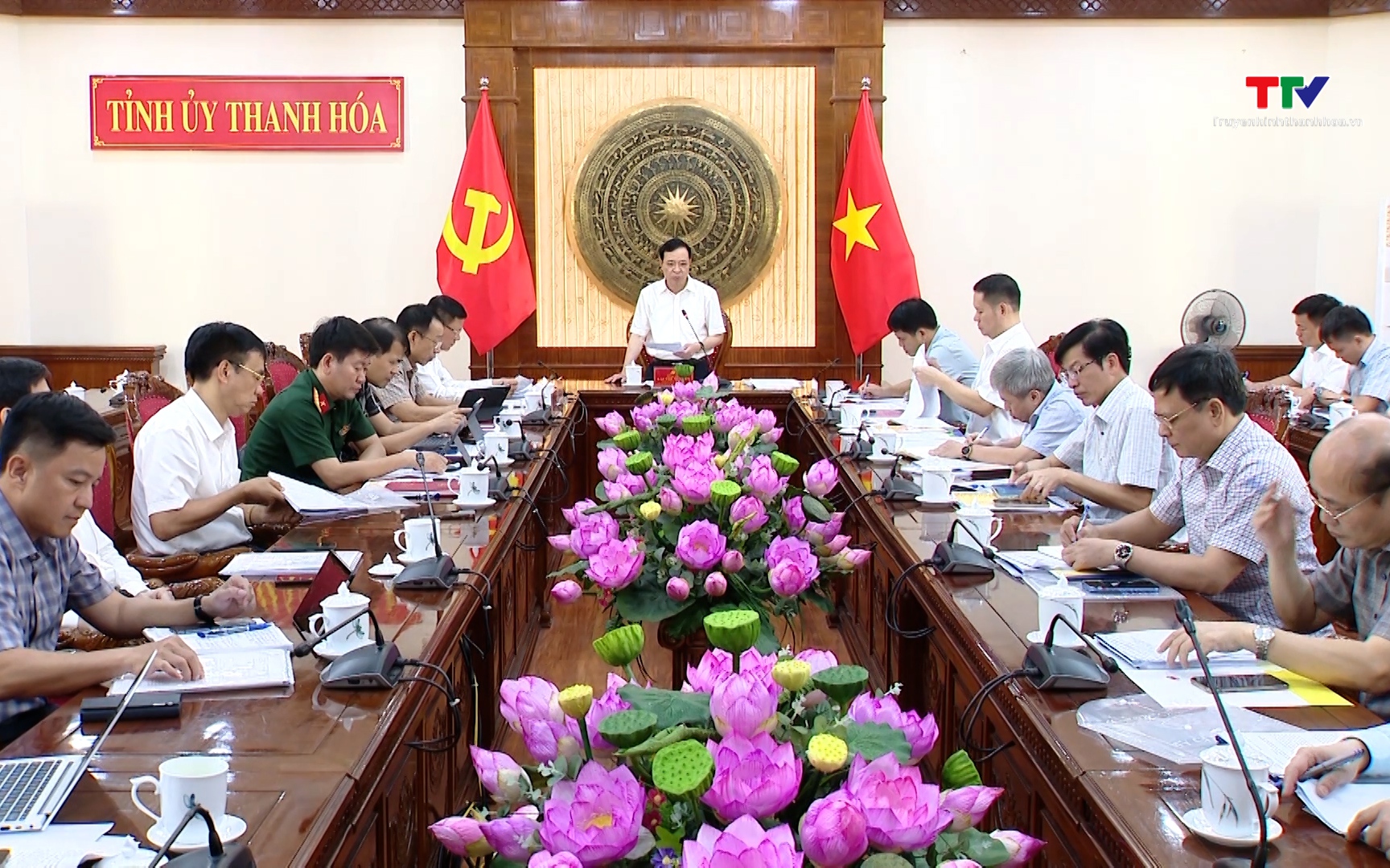Cho ý kiến về công tác chuẩn bị tổ chức phục vụ và tuyên truyền, khánh tiết Đại hội đại biểu Đảng bộ tỉnh Thanh Hoá lần thứ XX