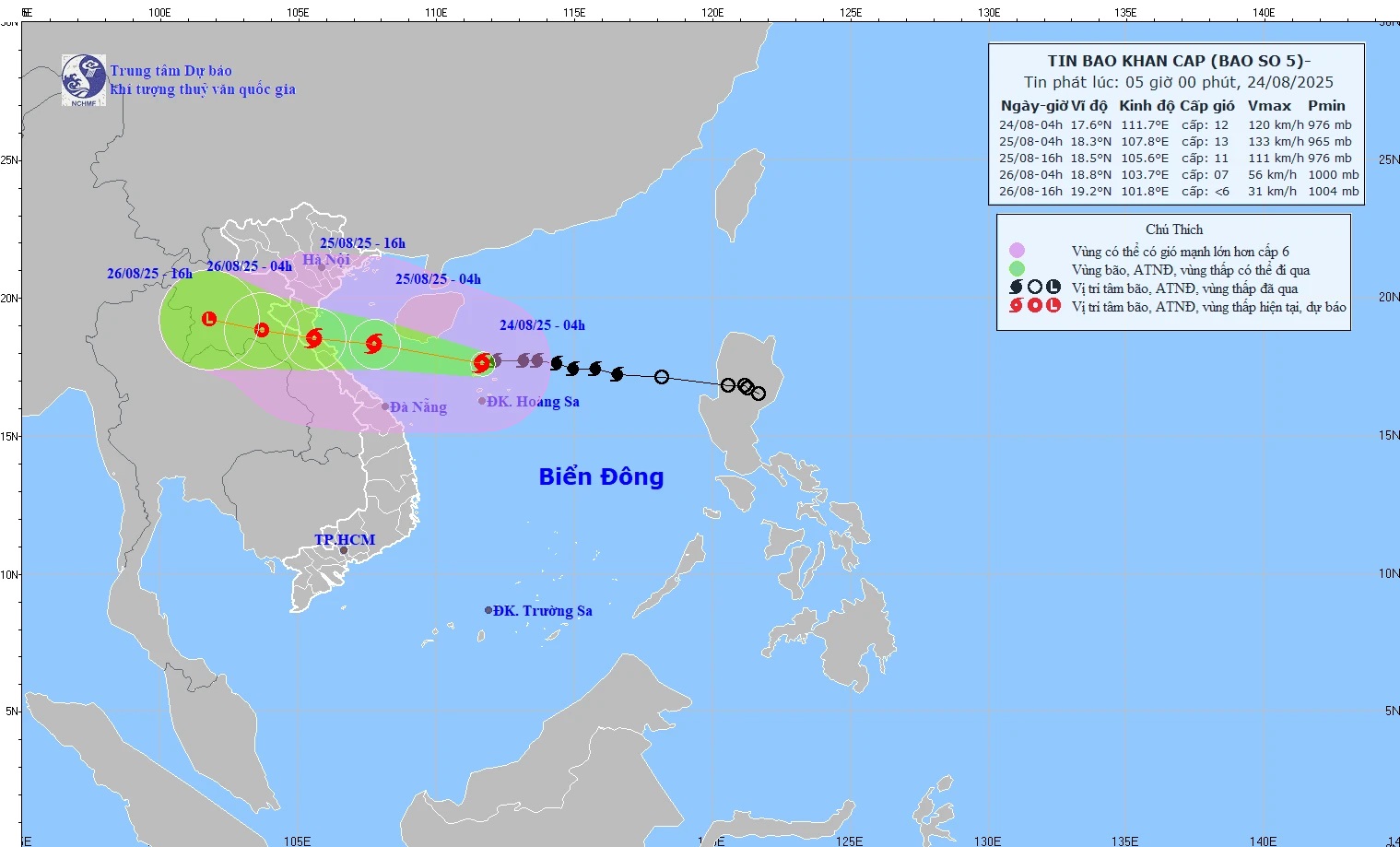 Bão số 5 cách Nghệ An 660km, từ đêm nay đất liền Thanh Hóa có gió mạnh, mưa lớn- Ảnh 1. Bão số 5 cách Nghệ An 660km, từ đêm nay đất liền Thanh Hóa có gió mạnh, mưa lớn- Ảnh 1.