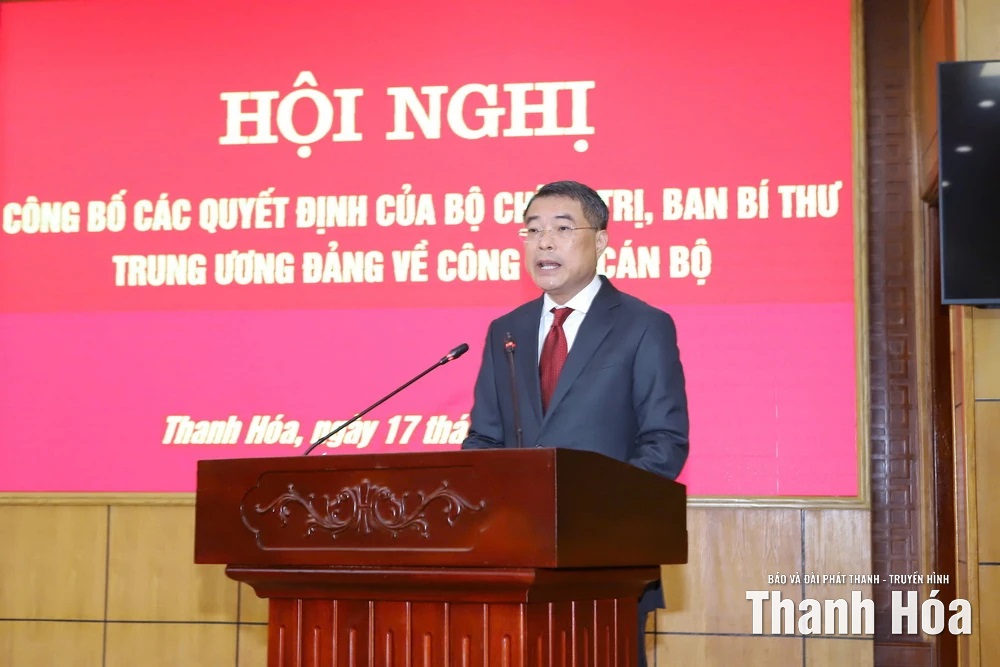 Công bố quyết định của Bộ Chính trị, Ban Bí thư điều động, chỉ định đồng chí Nguyễn Hoài Anh và đồng chí Nguyễn Hồng Phong giữ chức Phó Bí thư Tỉnh ủy Thanh Hóa- Ảnh 7.