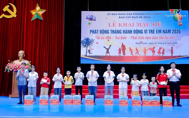Phường Hạc Th&agrave;nh ph&aacute;t động Th&aacute;ng h&agrave;nh động v&igrave; trẻ em