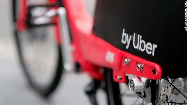 Dịch vụ cho thuê xe đạp của Uber. Ảnh: CNN