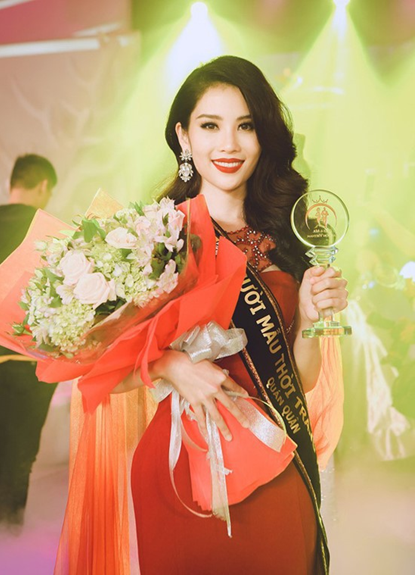 Nguyễn Thị Lệ Nam - Quán quân người mẫu thời trang Việt Nam 2018 - một trong những người đẹp tham gia chương trình.