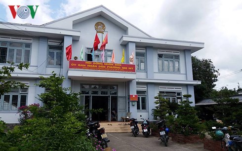 Trụ sở các cơ quan phường Nhị Mỹ - nơi trung tá Đinh Vĩnh Triều đã từng công tác (Ảnh: NT)