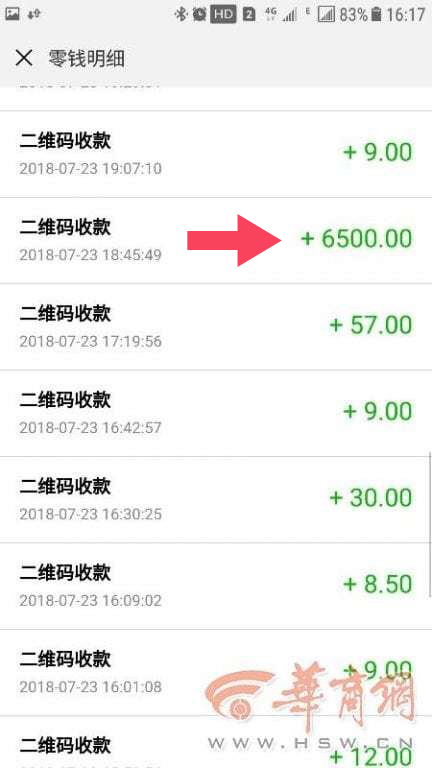 Hình ảnh từ tài khoản wechat của tài xế họ Zhang cho thấy, anh nhận được món tiền lớn 6500 tệ do sự nhầm lẫn của du khách người Mỹ