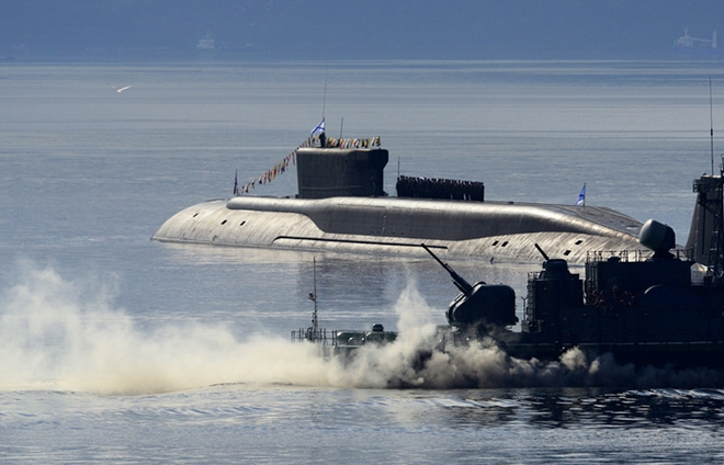Một tàu ngầm hạt nhân lớp Borei của Nga. Ảnh: RT