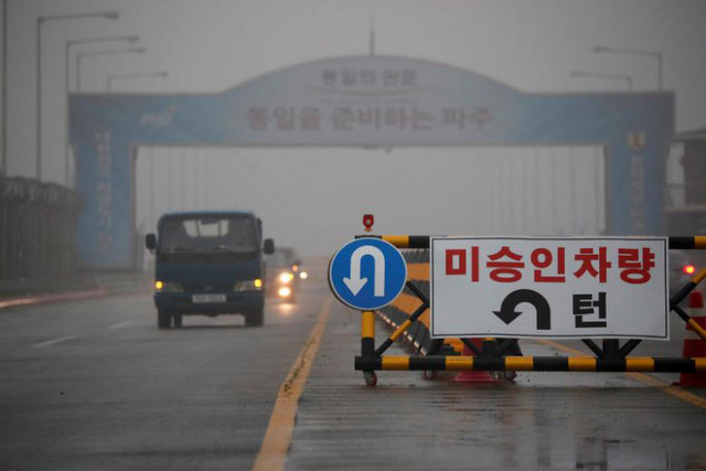 Cầu Thống Nhất ở Paju, tỉnh Gyeonggi, Hàn Quốc (Ảnh: Reuters)
